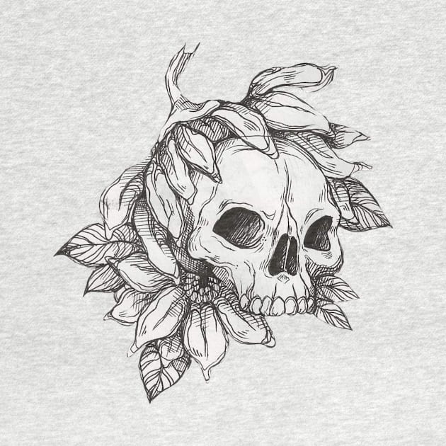Floral skull by WtfBugg